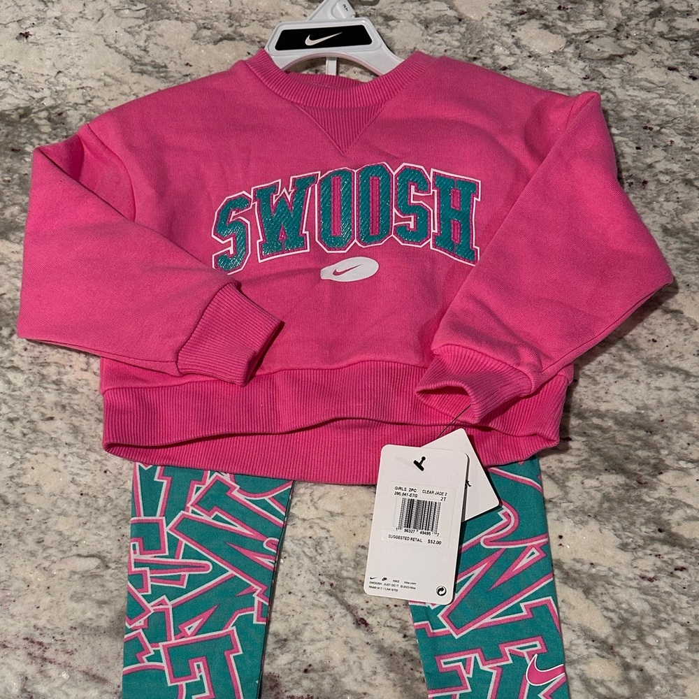 Nike Pink and Teal Swoosh Outfit